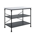 Marble And Black Kitchen Island