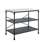 Marble And Black Kitchen Island