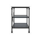 Marble And Black Kitchen Island
