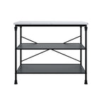 Marble And Black Kitchen Island