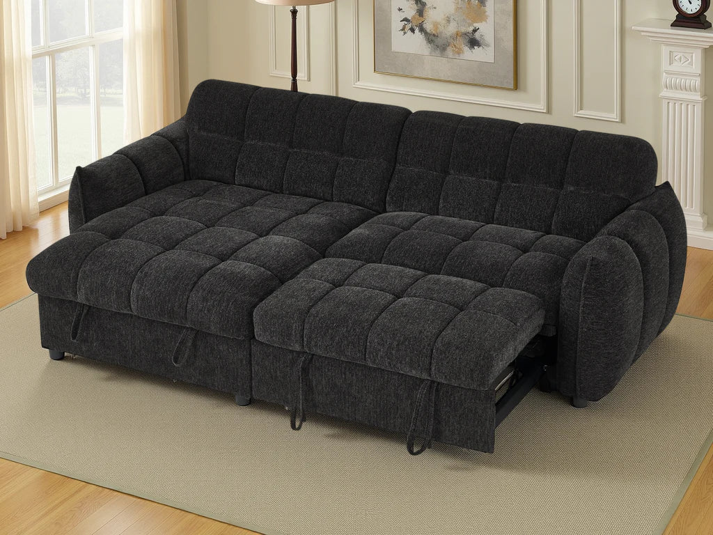 Florida Sofabed Black Universal Corner