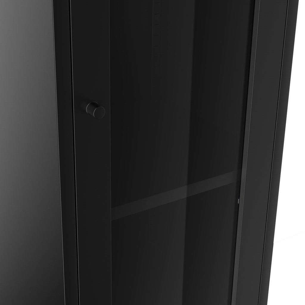 Modern Black Tall Thin Cabinet