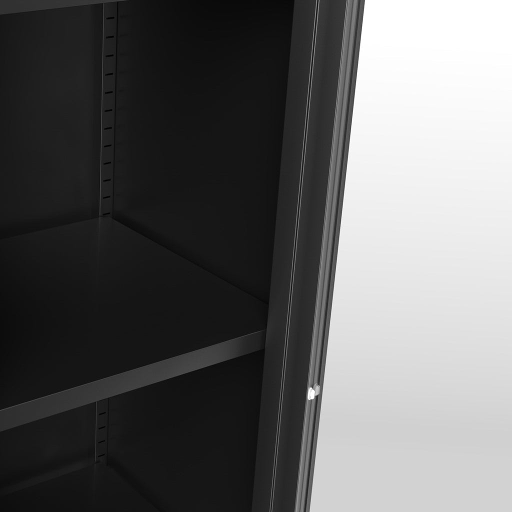 Modern Black Tall Thin Cabinet