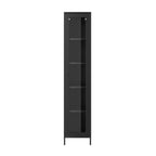 Modern Black Tall Thin Cabinet