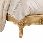 Versailles Gold Gilt Ornate Curved Bed Double