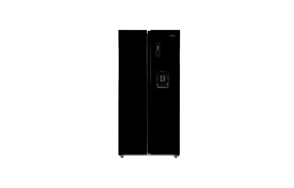 430L American Style Fridge Freezer in Black
