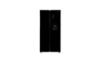 430L American Style Fridge Freezer in Black