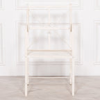 Iron Frame Off White / Cream Distressed Garden Dining Chair