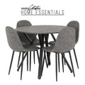 Grey Modern Dining Table with 4 Chairs Dining Set