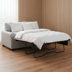 GREY 2 SEATER TEXTURED FABRIC SOFABED