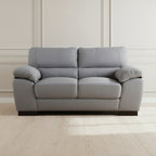 Grey woven fabric 2 seater sofa