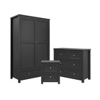 Shaker Style Bedroom Furniture Set in Black