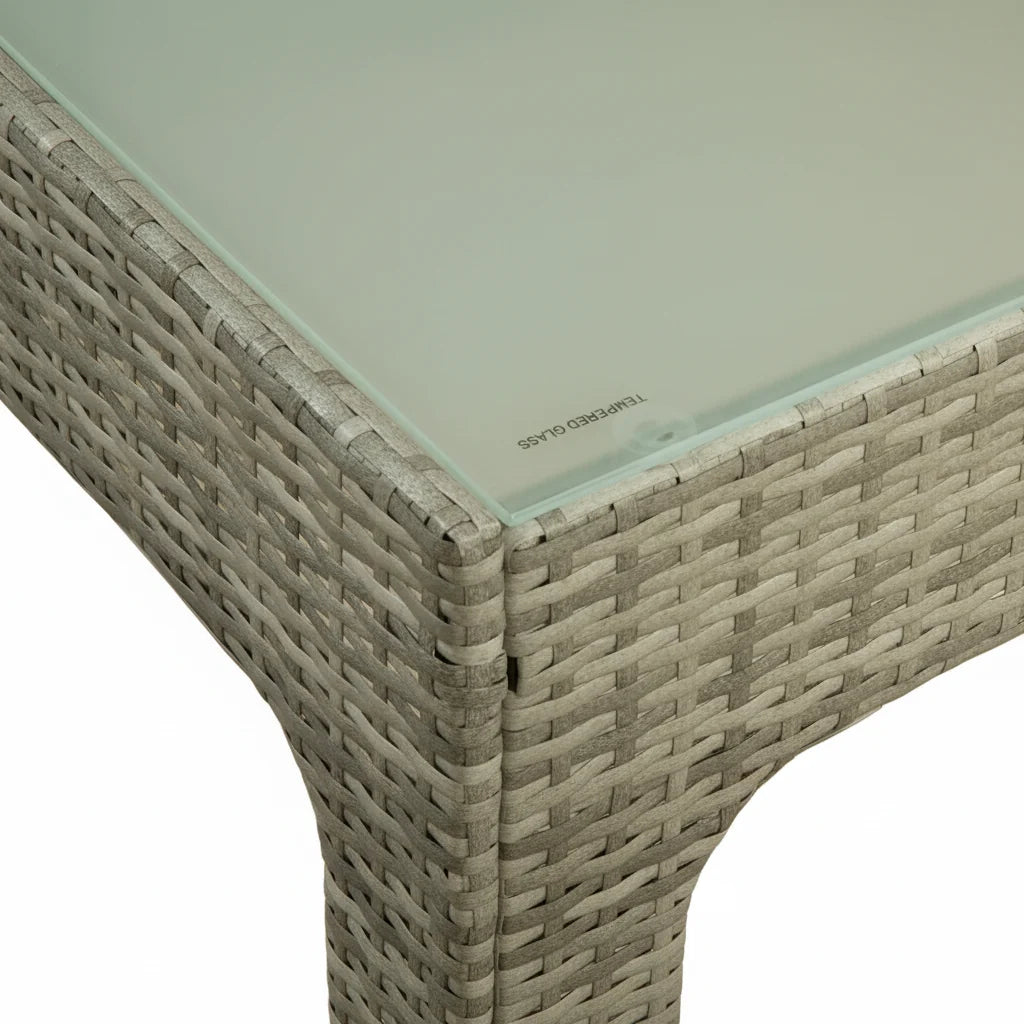Grey 4 Piece Rattan Garden Furniture Set
