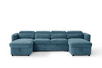 Capri U Shape Sofabed in Blue