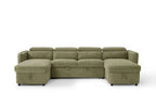 Capri U Shape Sofabed in Green
