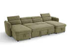 Capri U Shape Sofabed in Green