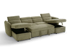 Capri U Shape Sofabed in Green