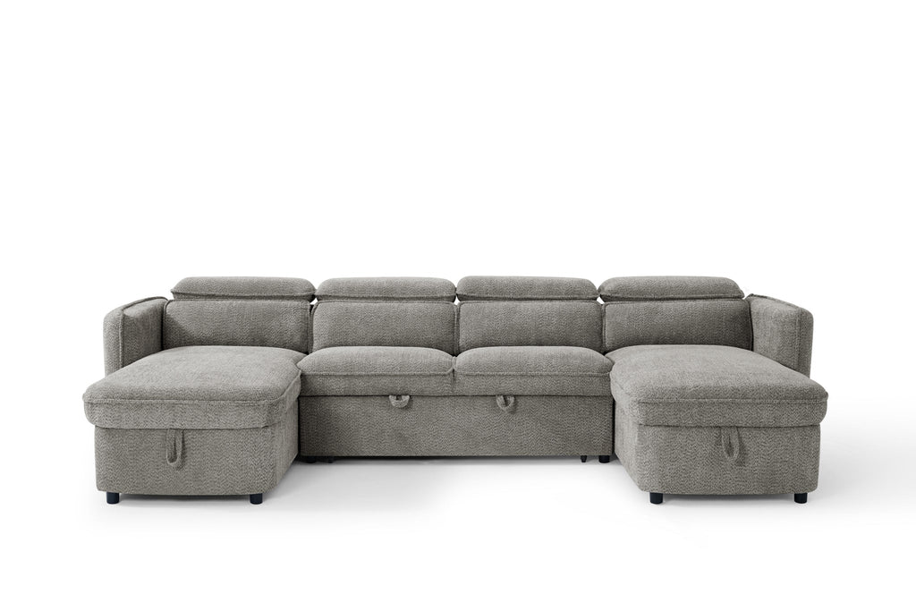 Capri U Shape Sofabed in Grey