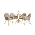 Gold Dining Set With 4 Chairs