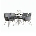 Silver Dining Set With 4 Chairs