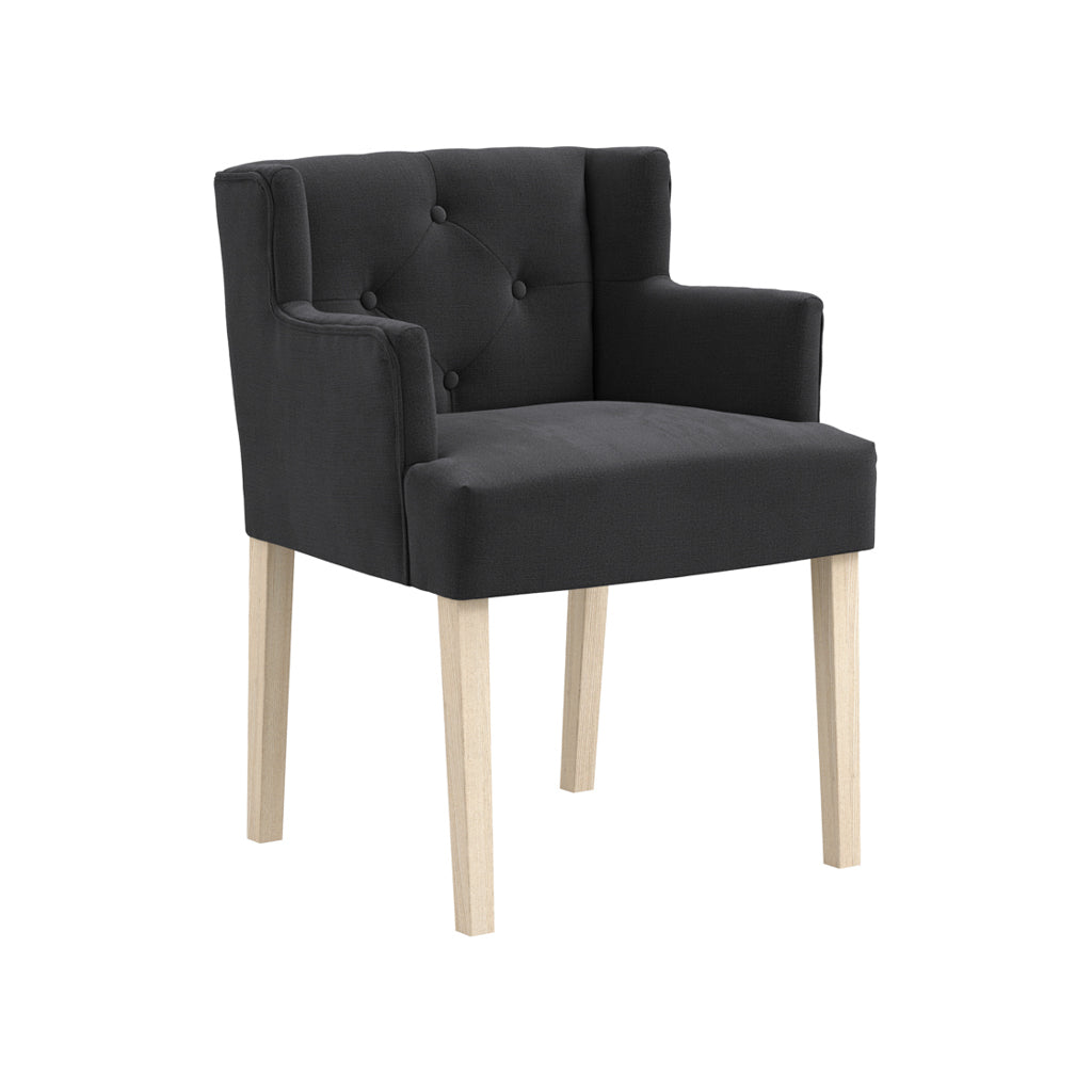 Harry Christian Home Anthracite Winged Chair with Arms