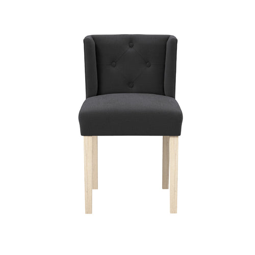 Harry Christian Home Anthracite Winged Dining Chair Without Arms