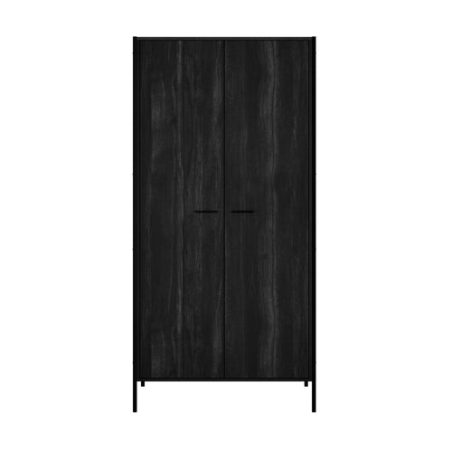 Harry Christian Home Black Industrial Style Double Wardrobe
