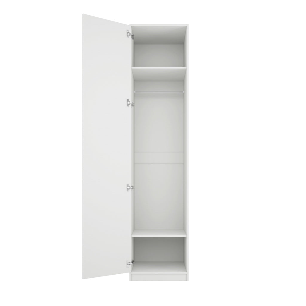 Harry Christian Home Elegance White & Golden Handled Single Wardrobe