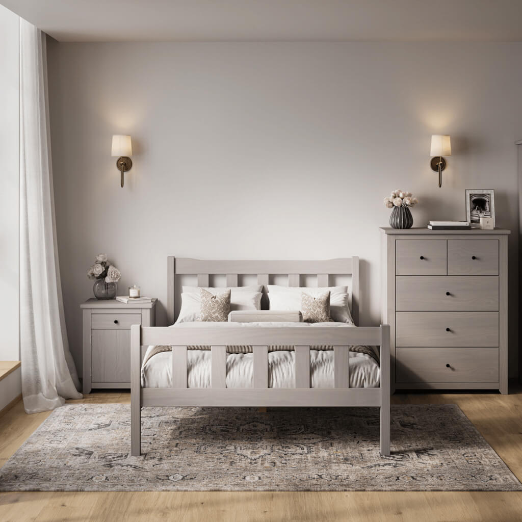 Harry Christian Home Essential Grey Double Bed 1