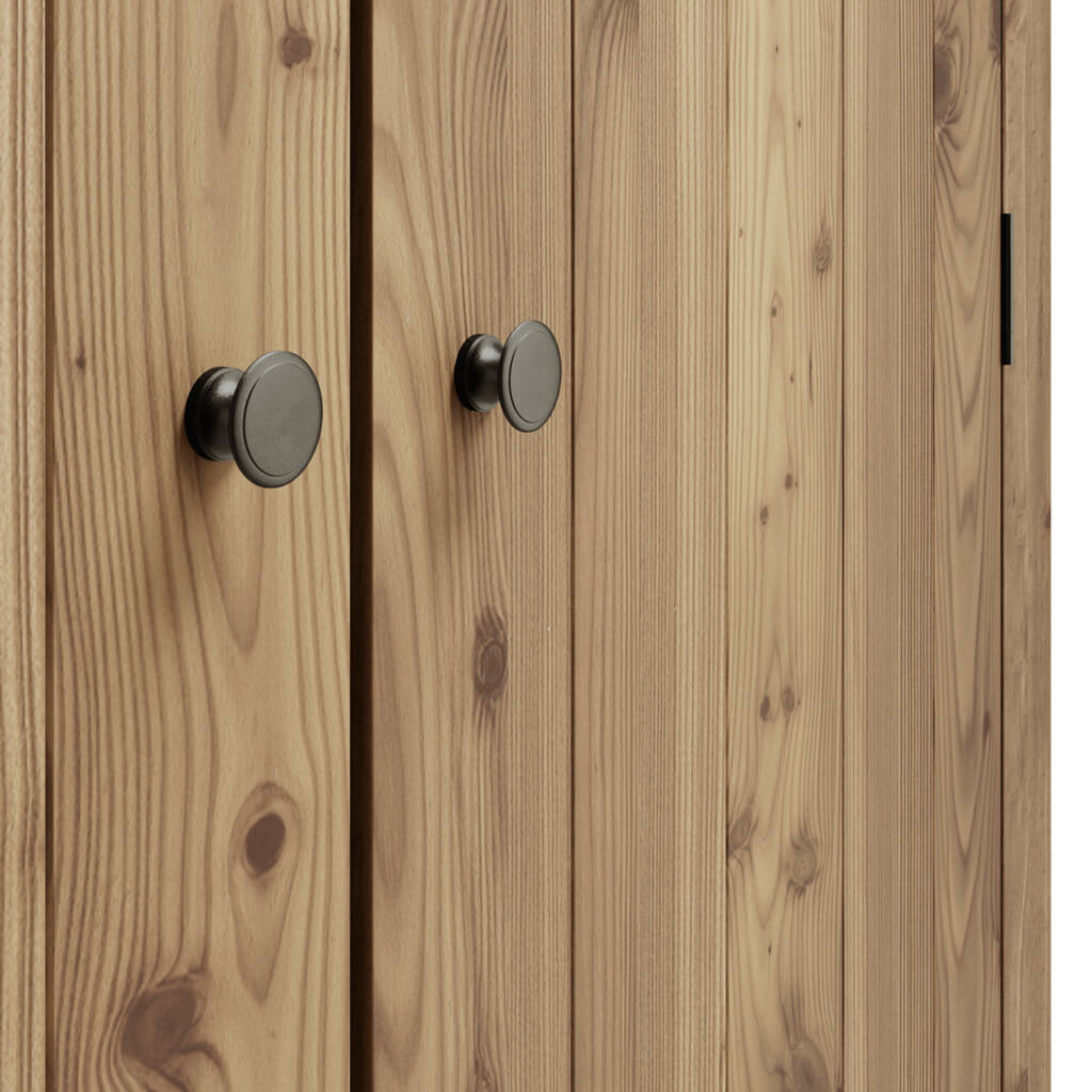 Harry Christian Home Essential Pine 2 Door Wardrobe open doors