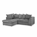 Harry Christian Home Essentials Grey Jumbo-cord Left Hand Corner Sofa