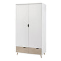 Harry Christian Home Modern White-Oak Double Wardrobe