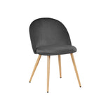 Harry Christian Home Pair Of Valentine Grey & Oak Dining Chairs