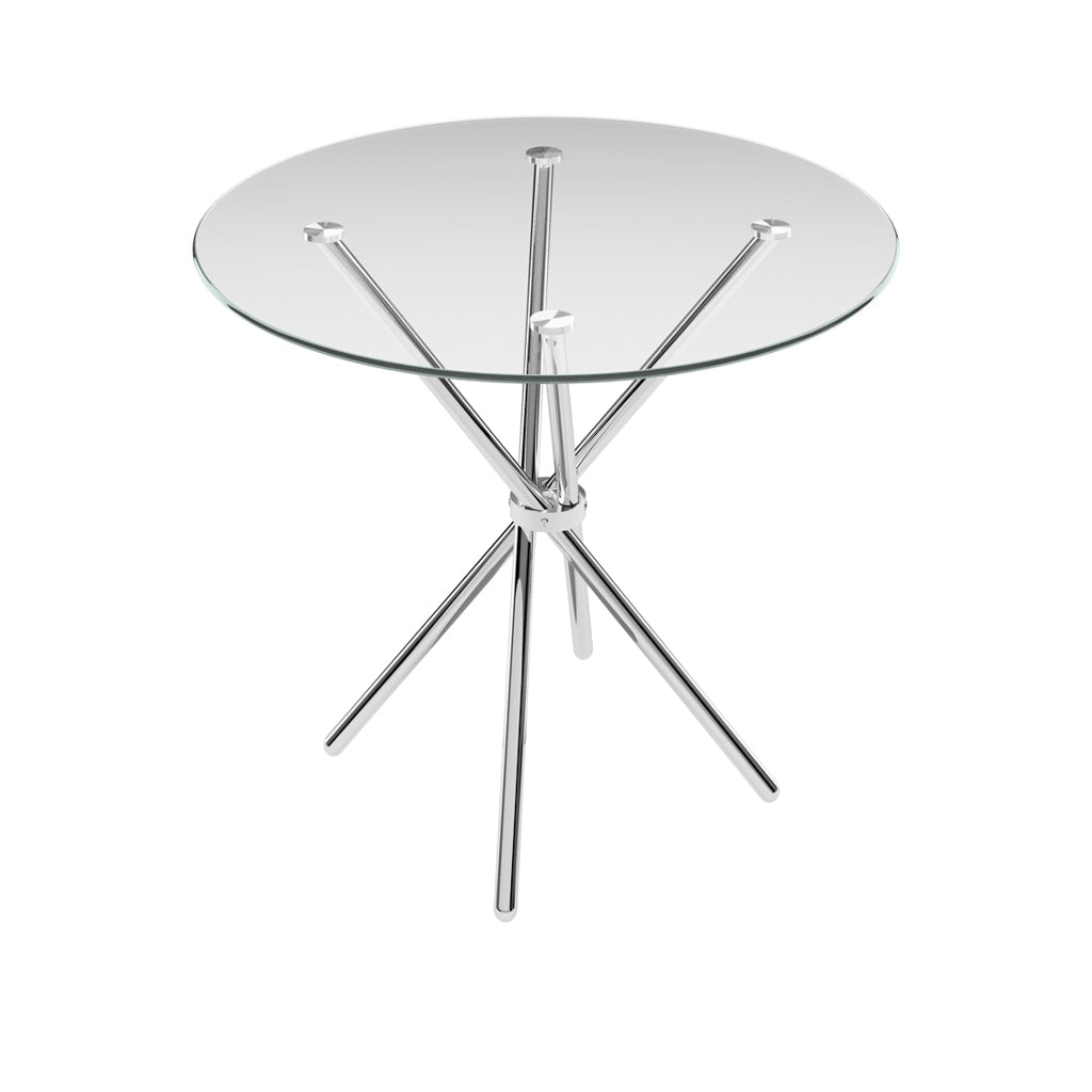 Harry Christian Home Silver Dining Set With 4 Chairs