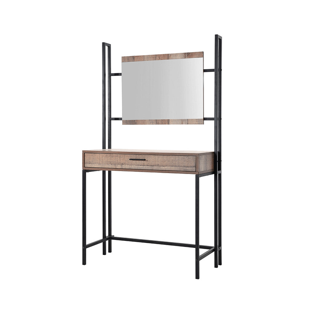 Industrial Style Dressing Table With Mirror