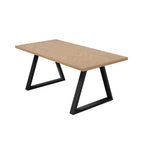 Hyde Natural and Black Dining Table with Hyde Benches Dining Set Deal
