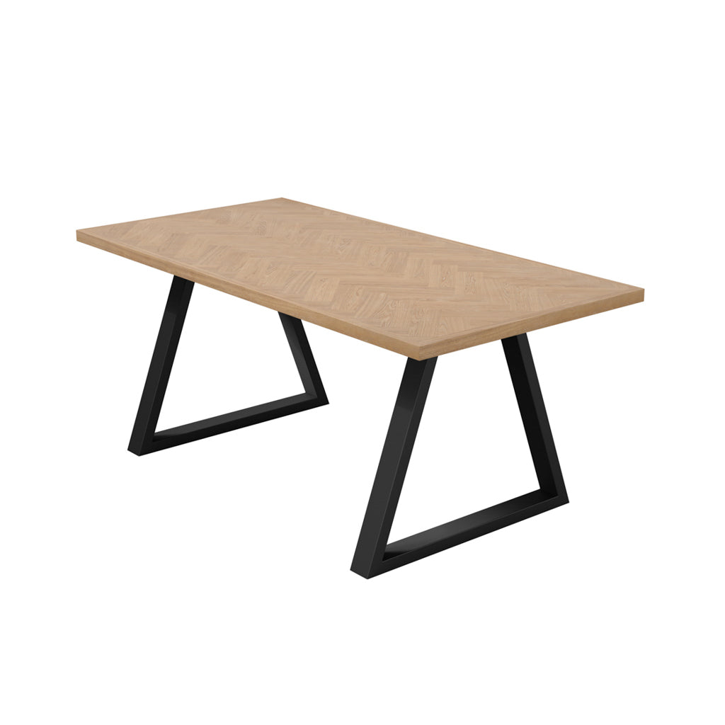 Hyde Natural and Black Dining Table with Hyde Benches Dining Set Deal
