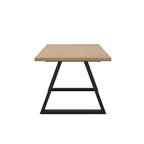 Hyde Natural and Black Dining Table with Hyde Benches Dining Set Deal