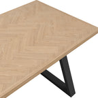 Hyde Natural and Black Dining Table with Hyde Benches Dining Set Deal