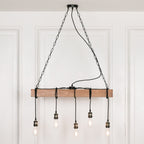 Industrial Style Wooden Ceiling light
