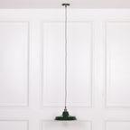 Factory Style British Green Enamel Painted 36cm Pendant Light