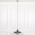 Factory Style Grey Enamel Painted 46cm Pendant Light