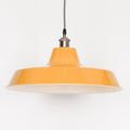 Factory Style Mustard Yellow Enamel Painted 46cm Pendant Light