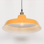 Factory Style Mustard Yellow Enamel Painted 46cm Pendant Light