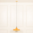 Factory Style Mustard Yellow Enamel Painted 46cm Pendant Light