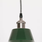 Factory Style British Green Enamel Painted 46cm Pendant Light