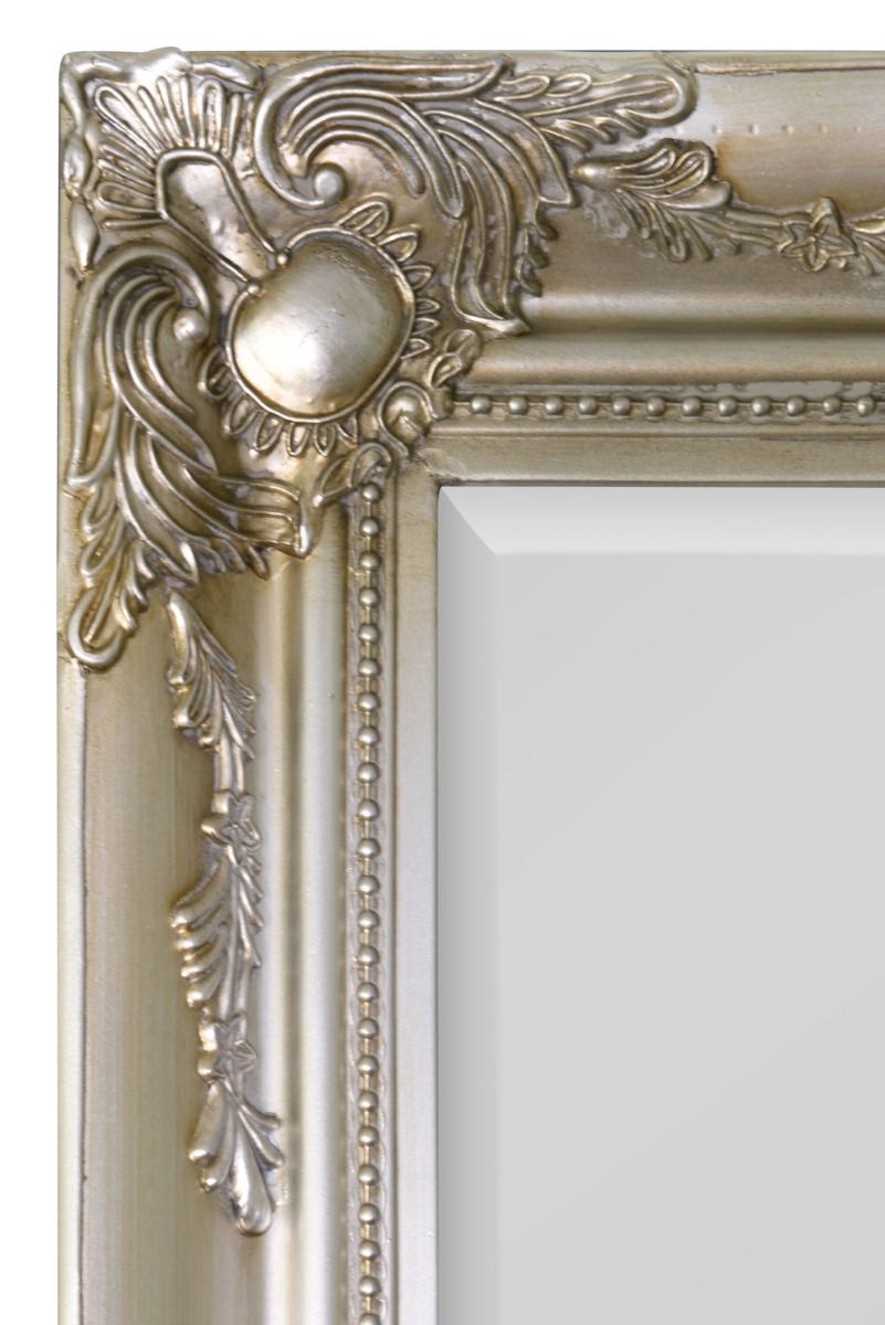 6.7 Foot Tall Extra Large Leaner Mirror in Silver