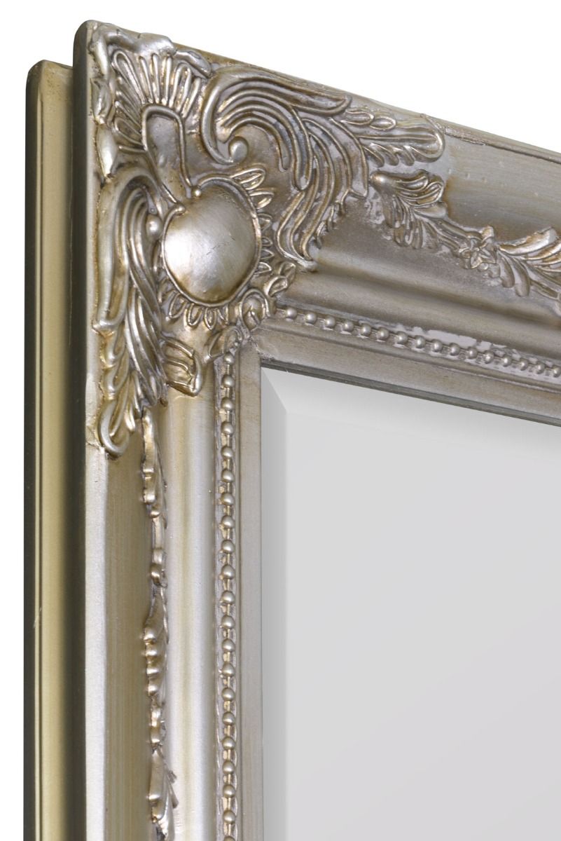 6.7 Foot Tall Extra Large Leaner Mirror in Silver