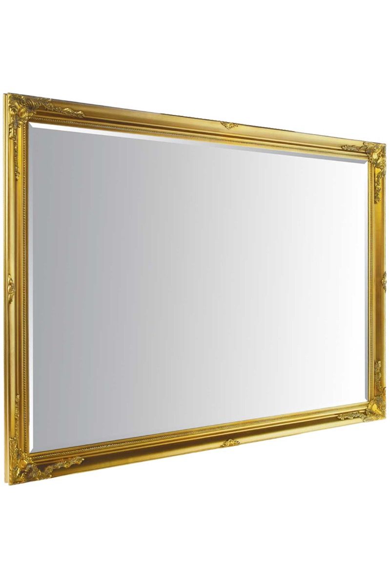 6.7 Foot Tall Extra Large Leaner Mirror in gold