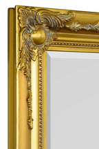 6.7 Foot Tall Extra Large Leaner Mirror in gold